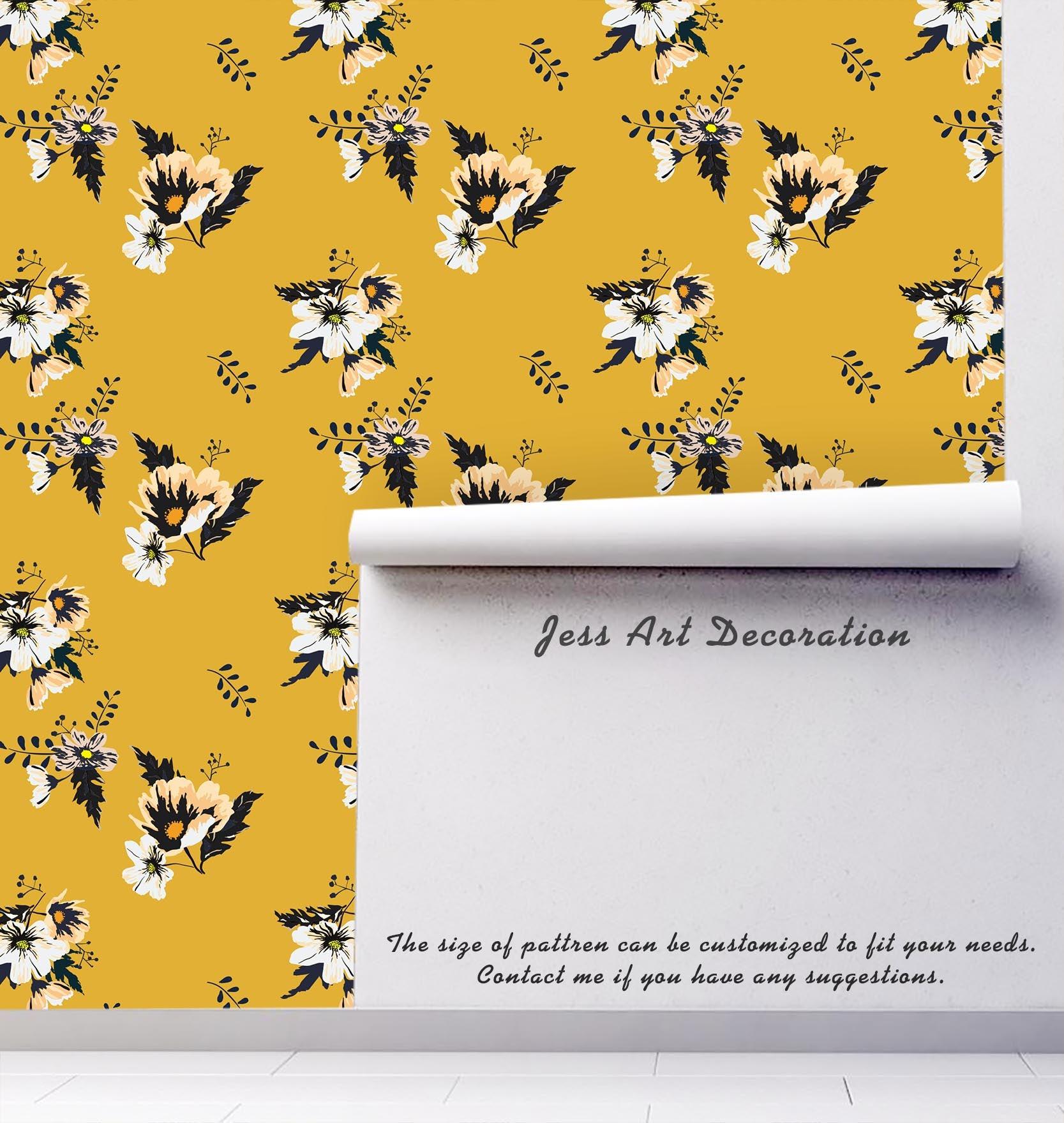 3D Yellow Flowers Wall Mural Wallpaper 54- Jess Art Decoration