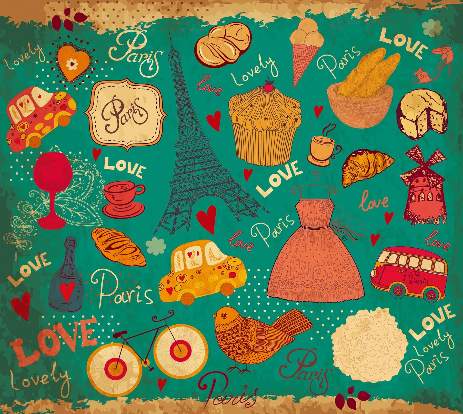 3D Green Eiffel Tower Car Cake Bike Bread Quilt Cover Set Bedding Set Pillowcases 19- Jess Art Decoration