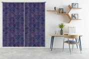 3D Deep Purple Scale Shape Curtains and Drapes LQH A844- Jess Art Decoration