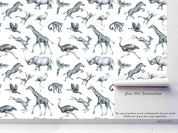 3D Hand Drawn Animals Giraffe Flamingo Wall Mural Wallpaper LQH 137- Jess Art Decoration