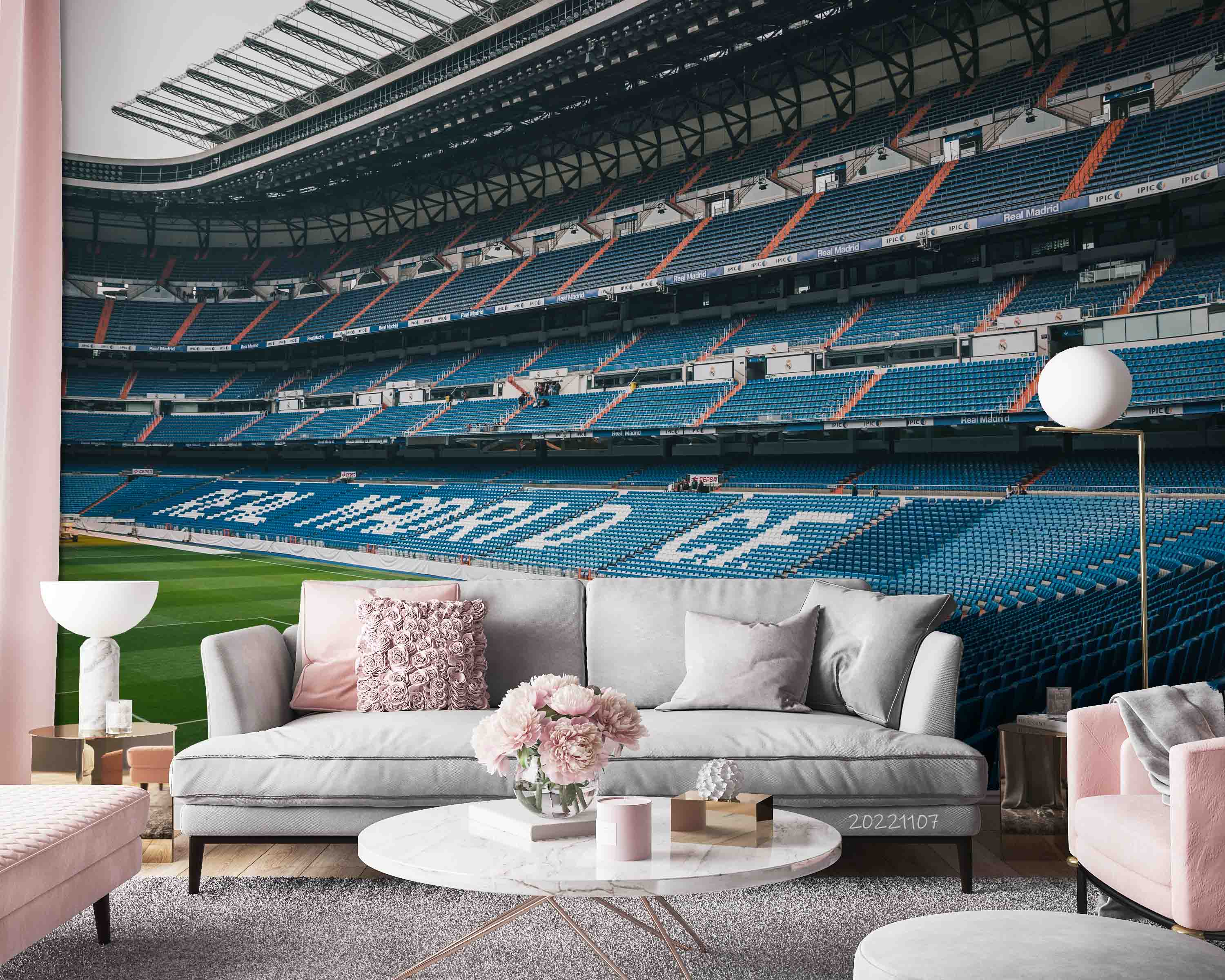 3D Spain Santiago Bernabéu Stadium Wall Mural Wallpaper GD 74- Jess Art Decoration