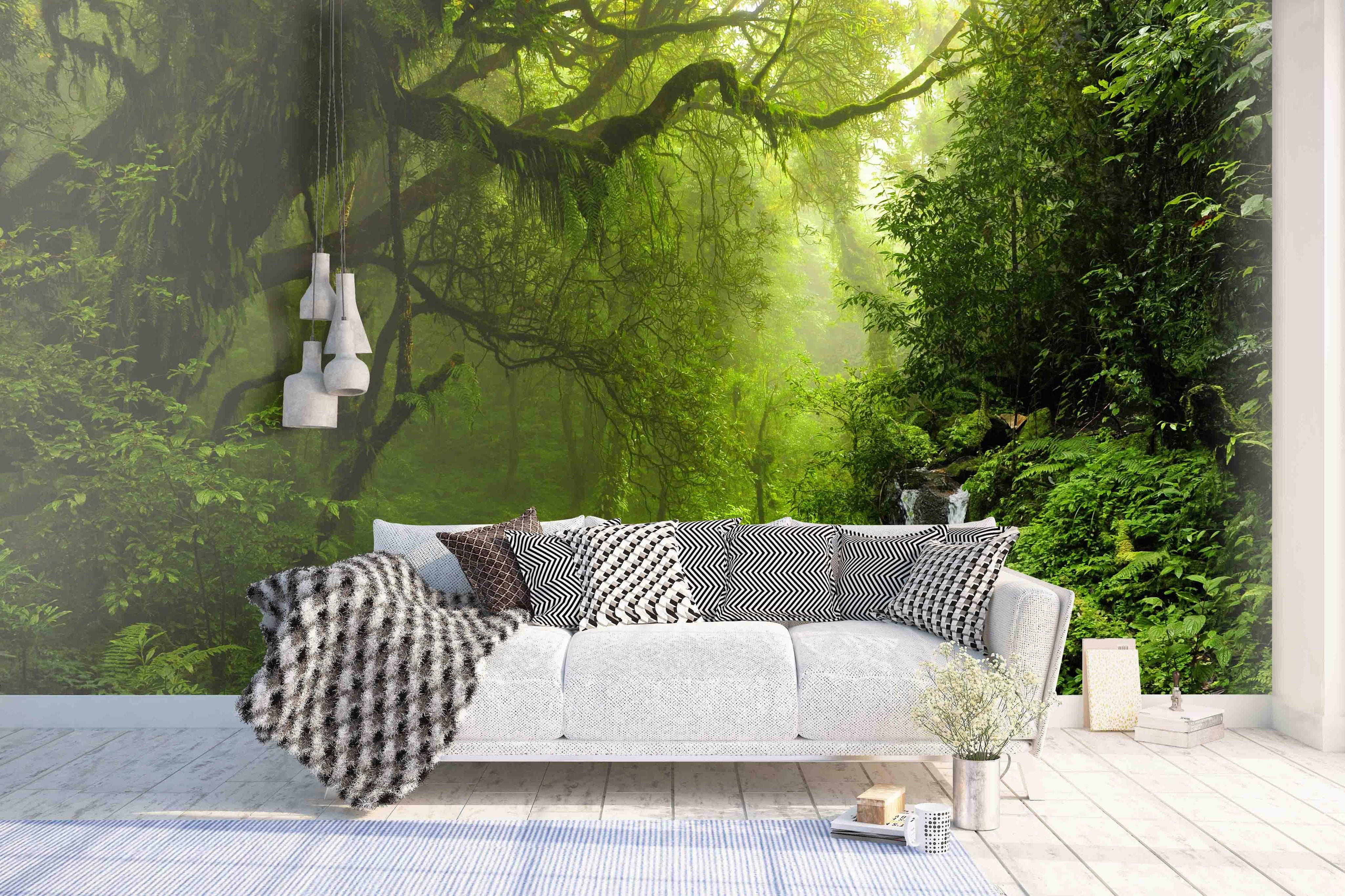 3D Green Jungle Wall Mural Wallpaper 5- Jess Art Decoration