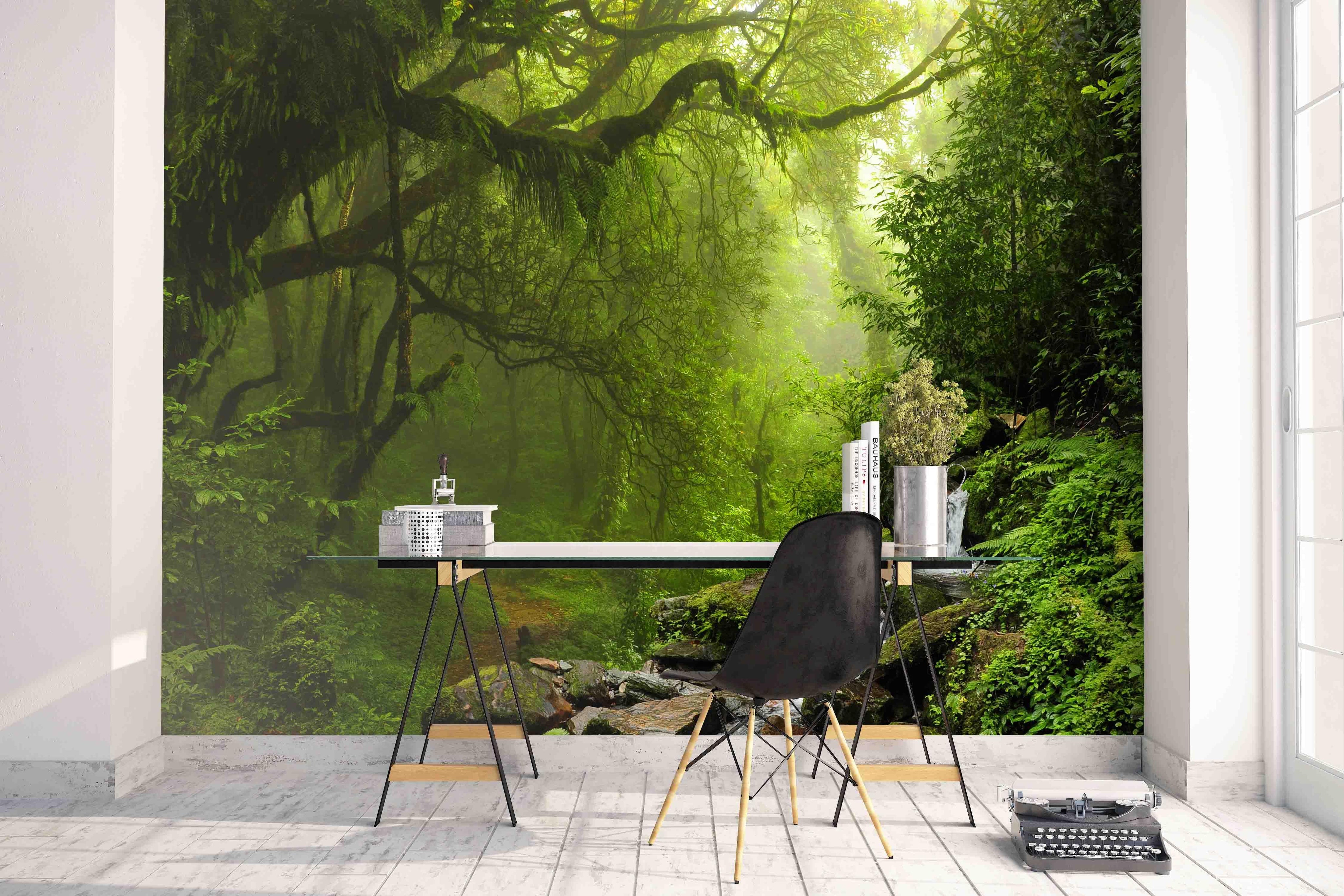 3D Green Jungle Wall Mural Wallpaper 5- Jess Art Decoration