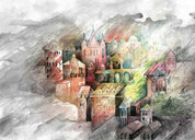 3D color castle wall mural  Wallpaper 31- Jess Art Decoration