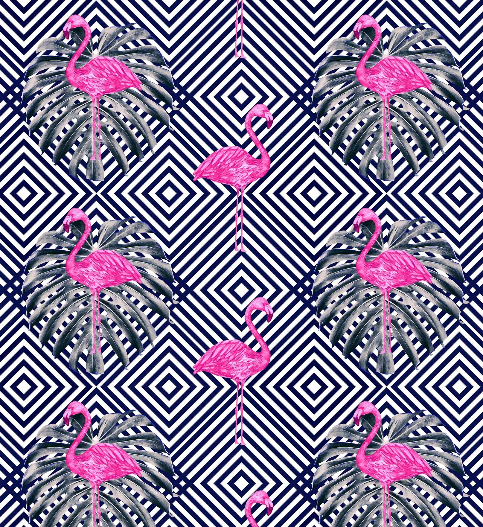 3D Black Pink Flamingo Stripes Square Quilt Cover Set Bedding Set Pillowcases 40- Jess Art Decoration