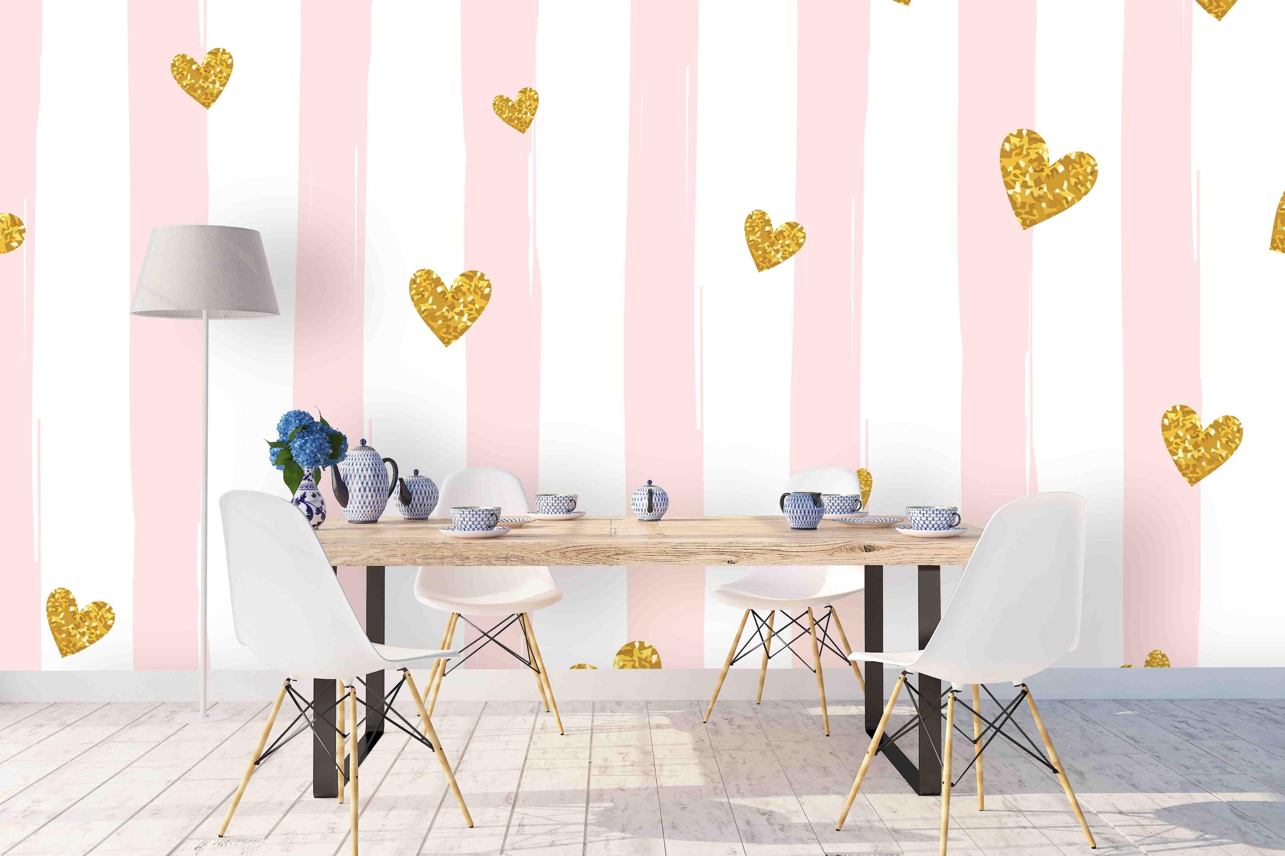 3D Heart-shaped Pattern Wall Mural Wallpaper 12- Jess Art Decoration