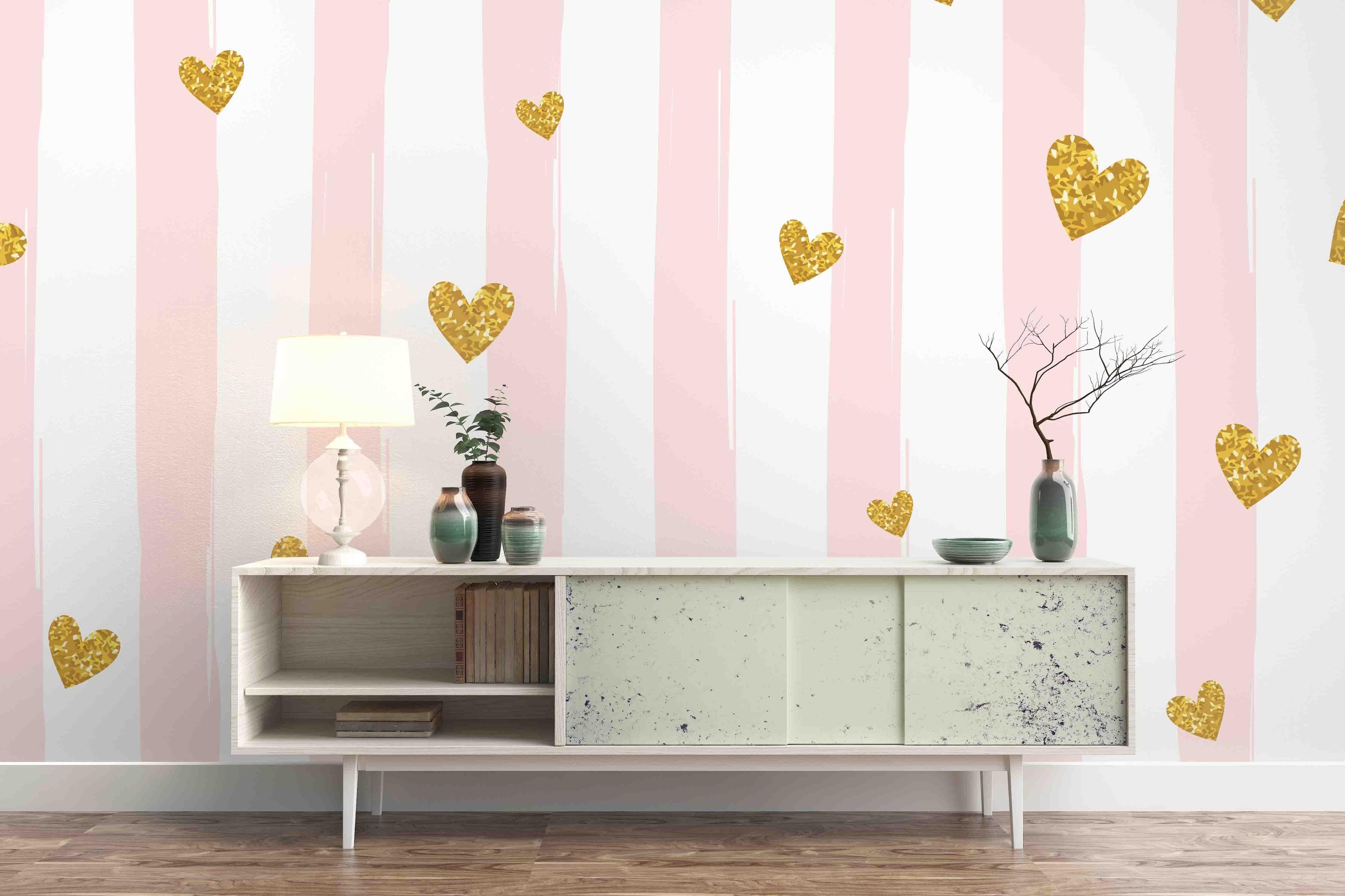 3D Heart-shaped Pattern Wall Mural Wallpaper 12- Jess Art Decoration