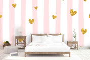 3D Heart-shaped Pattern Wall Mural Wallpaper 12- Jess Art Decoration