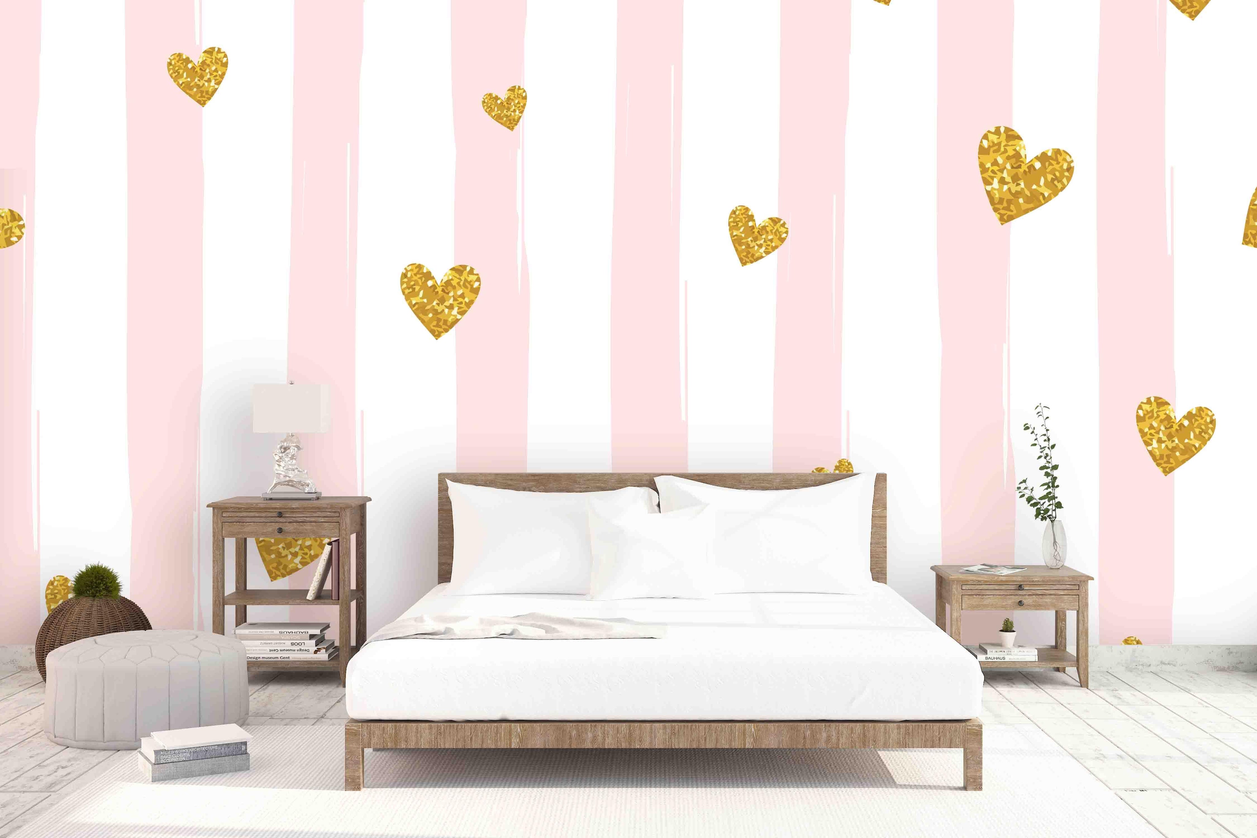 3D Heart-shaped Pattern Wall Mural Wallpaper 12- Jess Art Decoration