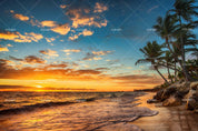 3D Sunset Tropical Beach Wall Mural Wallpaper  27- Jess Art Decoration