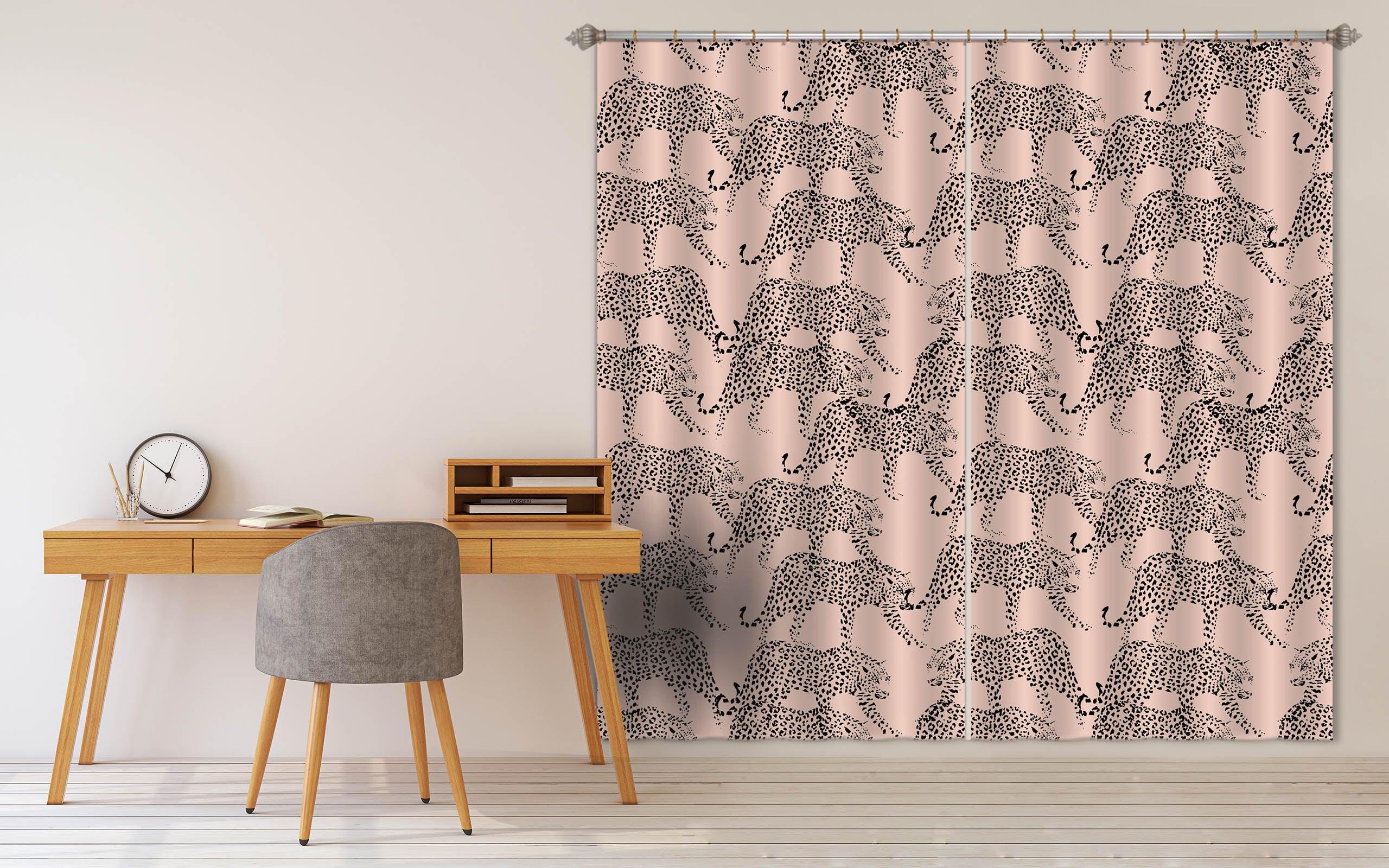 3D Abstract Leopard Curtains and Drapes 98- Jess Art Decoration