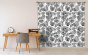 3D Simplicity Hand drawing Black White Leaves Pattern Curtains and Drapes 143- Jess Art Decoration