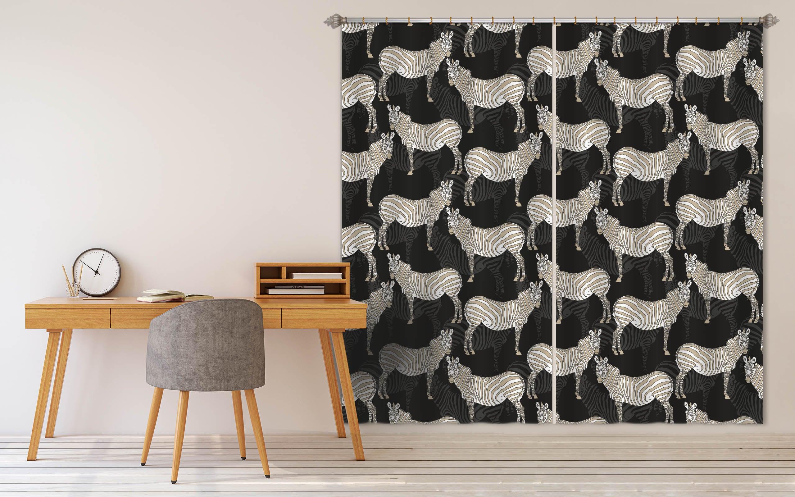3D Zebra Curtains and Drapes  11- Jess Art Decoration