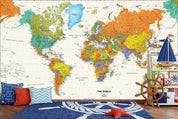 3D color world map 112 wall murals- Jess Art Decoration