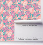 3D Pink Leaves Wall Mural Wallpaper 130- Jess Art Decoration