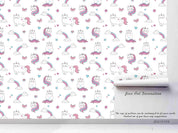 3D Cartoon Animal Unicorn Rainbow Wall Mural Wallpaper LQH 38- Jess Art Decoration