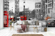 3D Black White City Hand Painting Wall Mural Wallpaper 24- Jess Art Decoration
