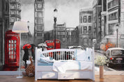 3D Black White City Hand Painting Wall Mural Wallpaper 24- Jess Art Decoration