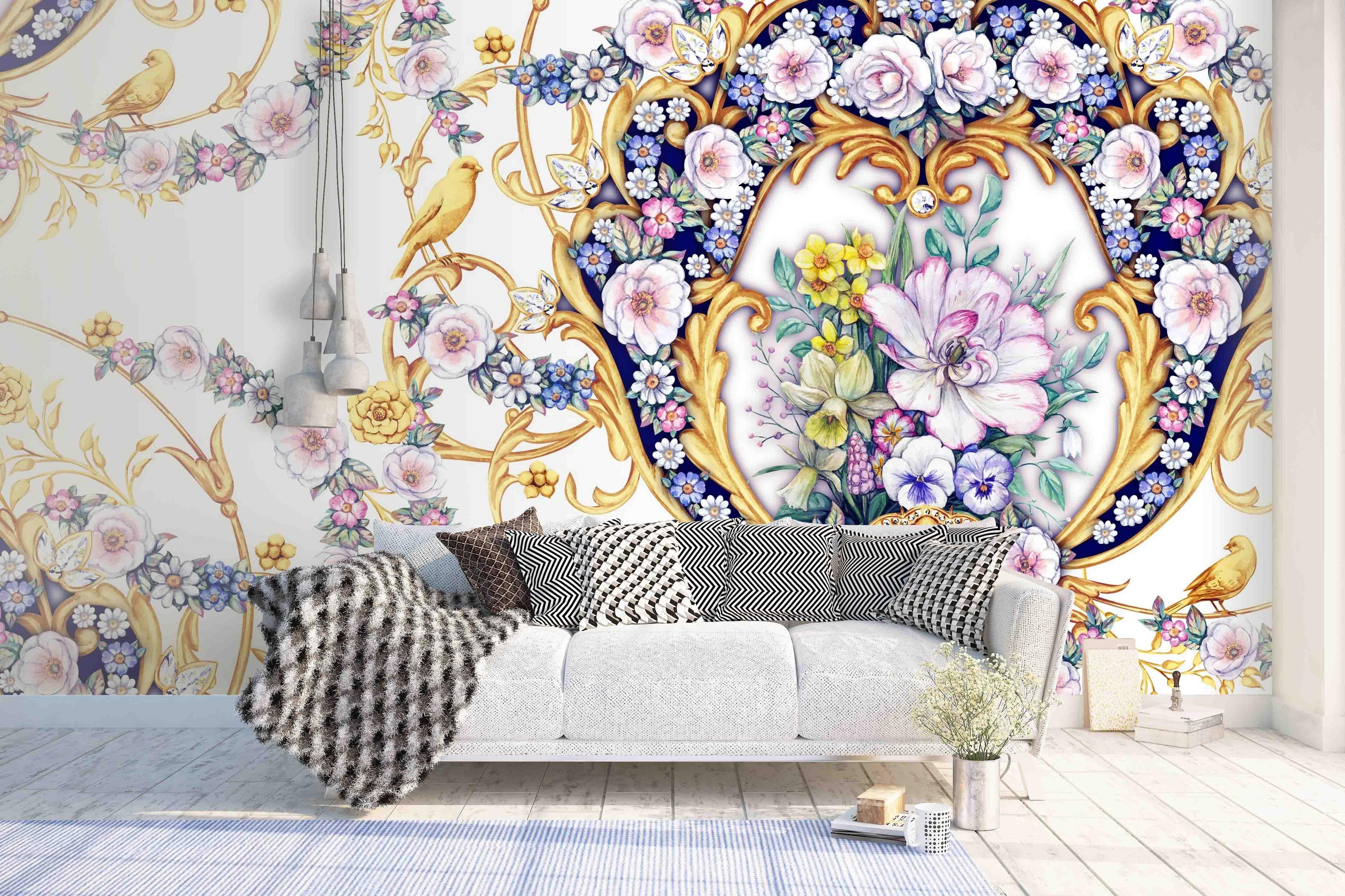3D Colorful Flower Pattern Wall Mural Wallpaper 25- Jess Art Decoration