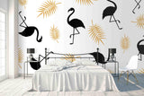 3D Black White Flamingo Pattern Wall Mural Wallpaper   27- Jess Art Decoration