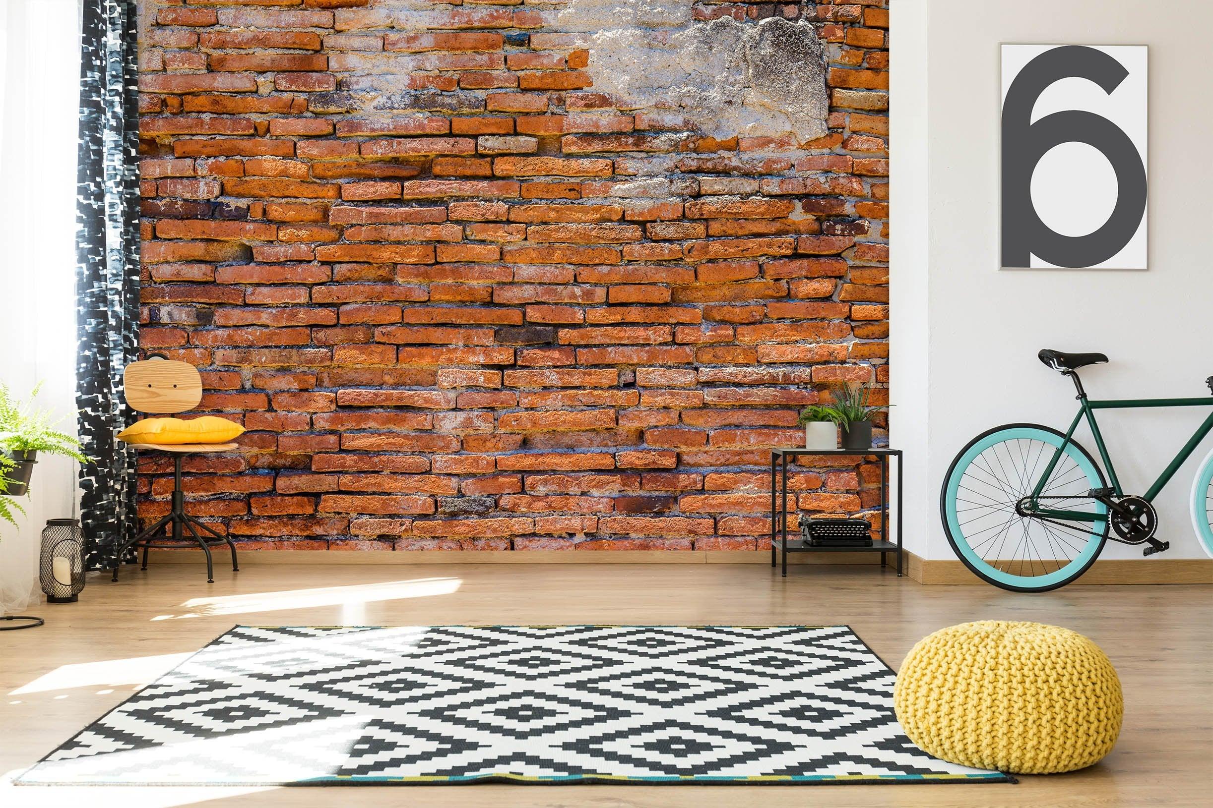 3D red brick wall 102 wall murals- Jess Art Decoration