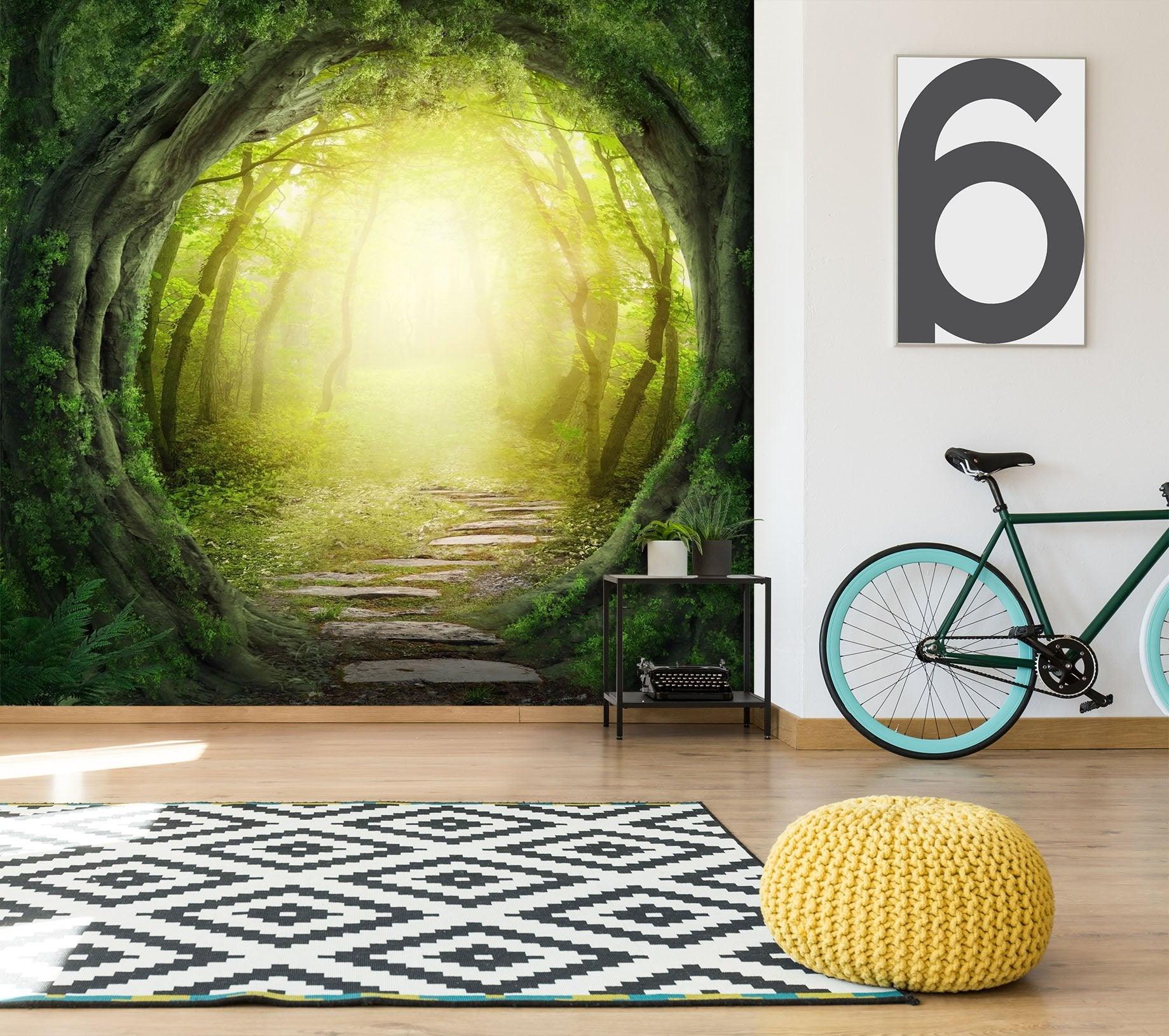 3D tree hole arch 125 wall murals- Jess Art Decoration