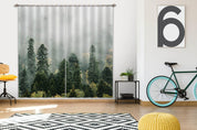 3D Green Forest Fog Curtains and Drapes LQH A764- Jess Art Decoration