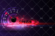 3D Speed Speedometer Dashboard Wall Mural Wallpaper SF116- Jess Art Decoration