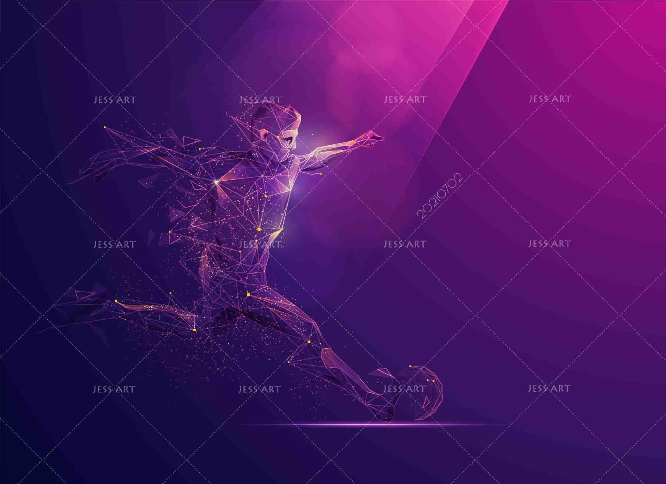 3D Abstract Football Sport Wall Mural Wallpaper LQH 274- Jess Art Decoration