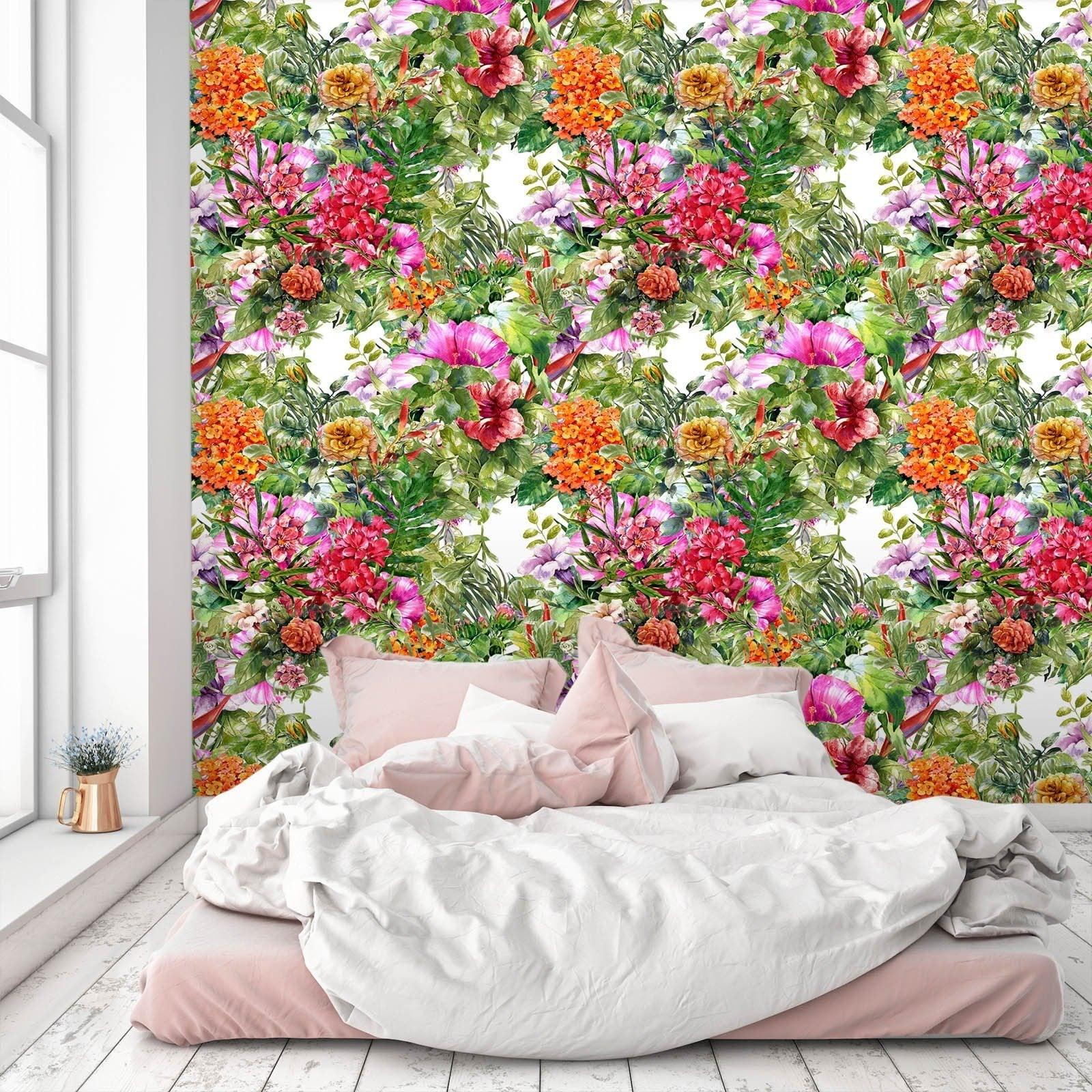 3D Bright Flowers 43 Wall Murals