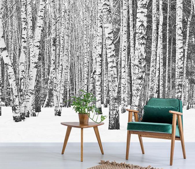 3D birch forest wall mural wallpaper 39- Jess Art Decoration