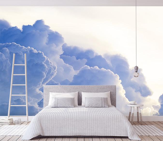 3D blue cloud wall mural wallpaper 35- Jess Art Decoration