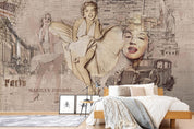 3D vintage marilyn monroe 051 wall murals- Jess Art Decoration