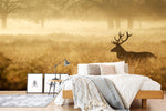 3D golden prairie reindeer wall mural  Wallpaper 23- Jess Art Decoration