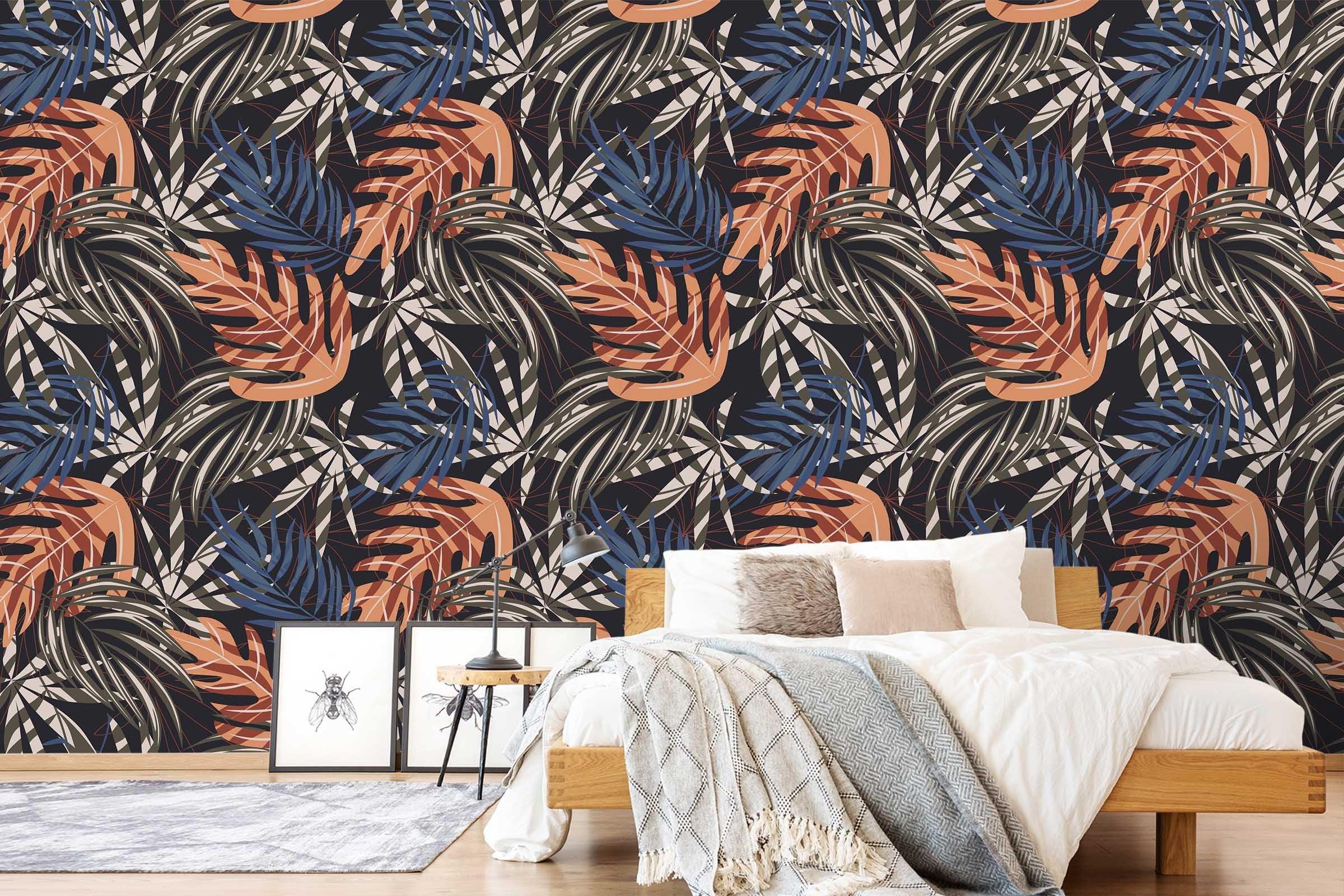 3D Colored Leaves 56 Wall Murals