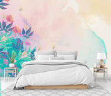 3D pink color gradient wall mural  Wallpaper 26- Jess Art Decoration
