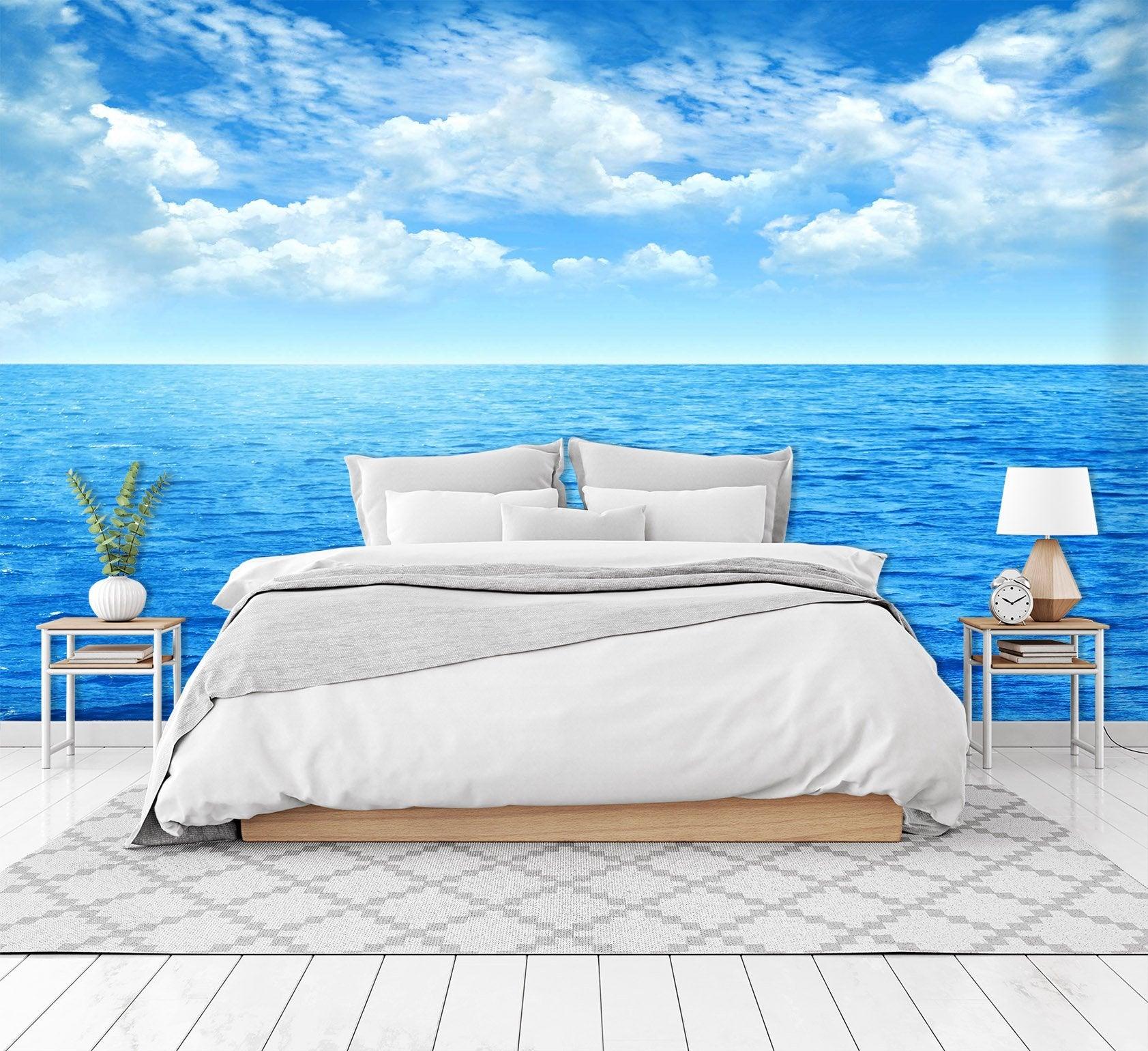 3D sea blue sky 047 wall murals- Jess Art Decoration