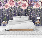 3D Rose Curtain 118 Wall Murals