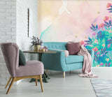 3D pink color gradient wall mural  Wallpaper 26- Jess Art Decoration