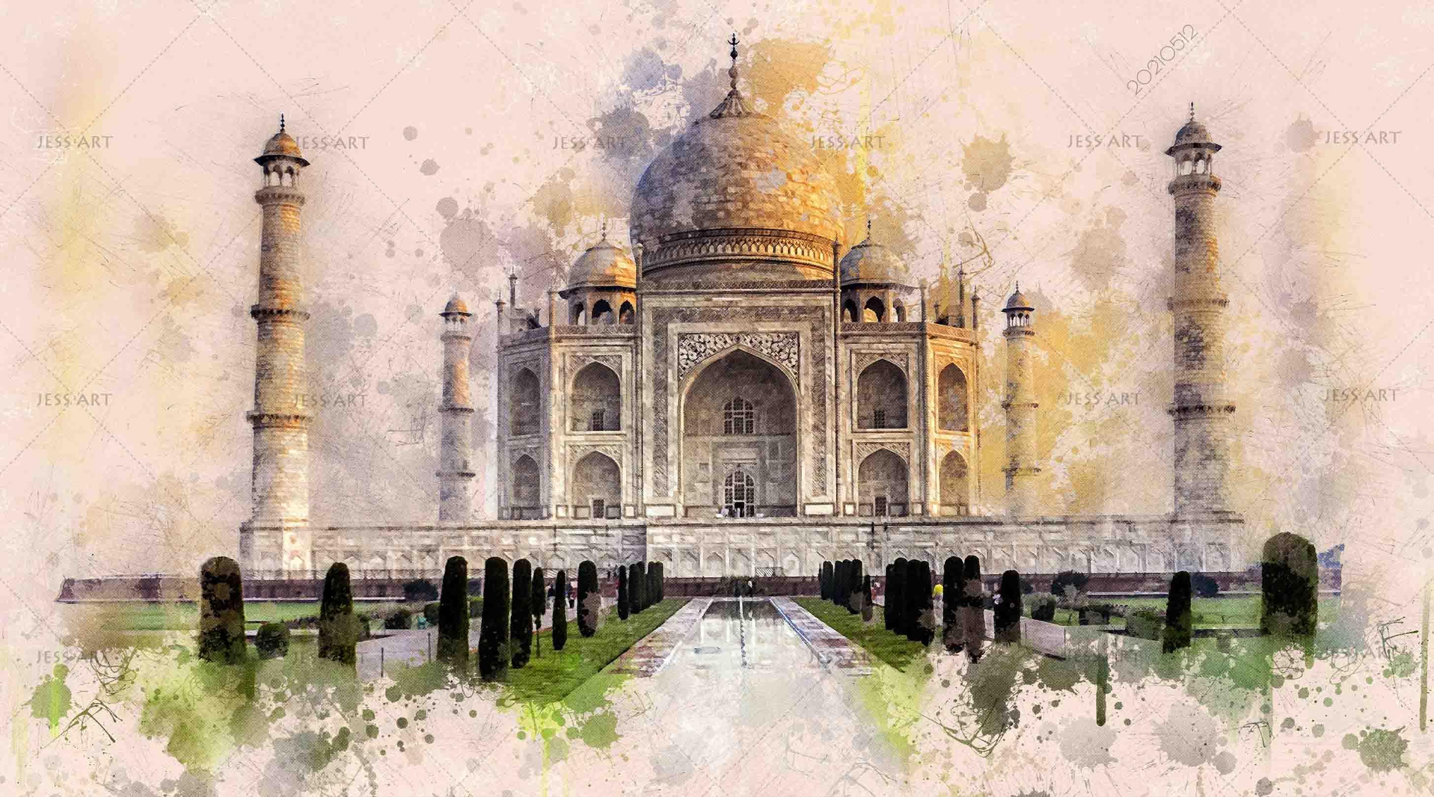 taj mahal fondo de pantalla 3d