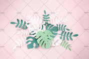 3D Hand Drawn Tropical Leaf Pink Wall Mural Wallpaper LQH 298- Jess Art Decoration