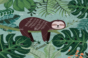 3D Cartoon Animal Green Leaves Plant Wall Mural Wallpaper LXL 1063- Jess Art Decoration