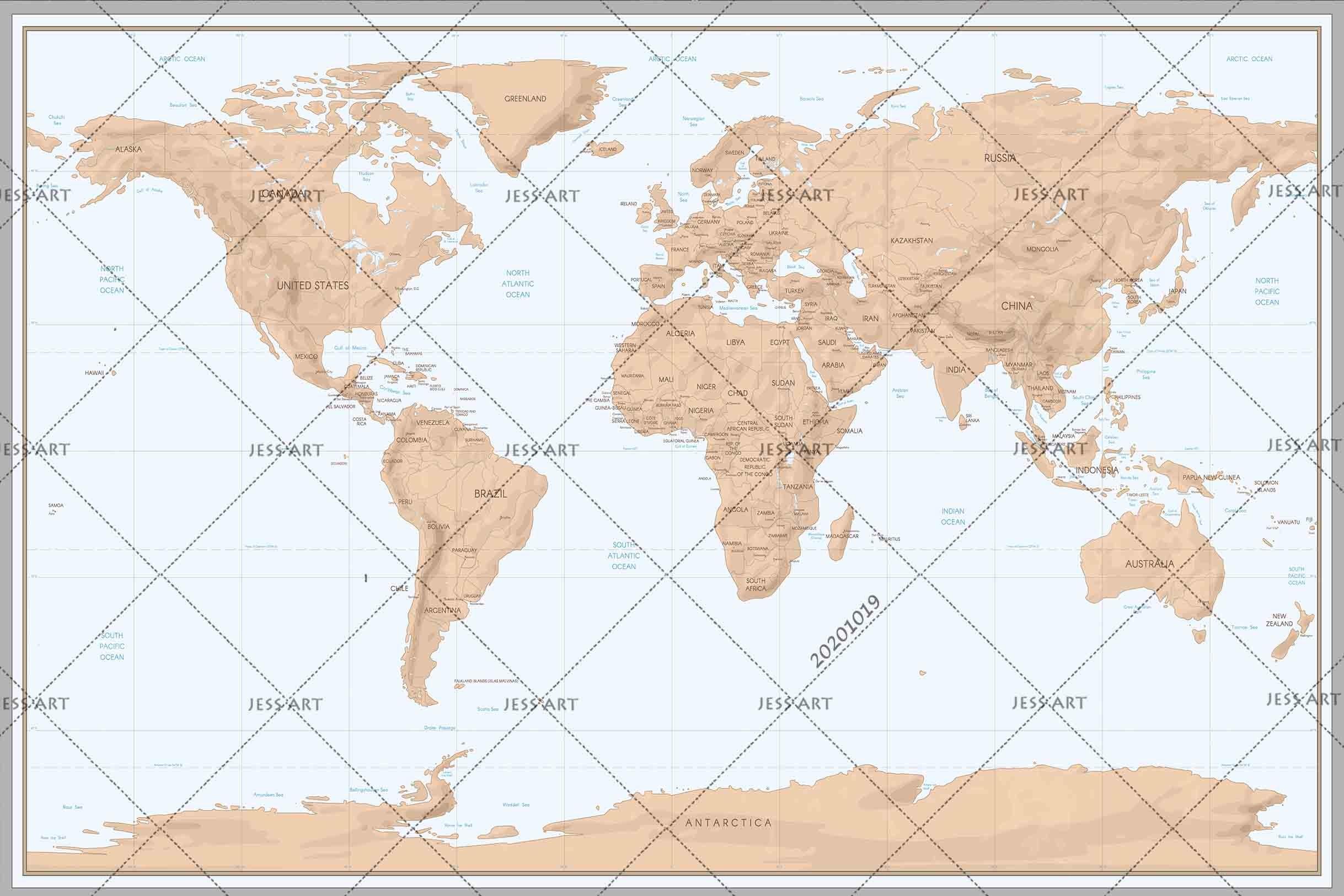 3D Vintage Nautical World Map Wall Mural Wallpaper WJ 9470- Jess Art Decoration