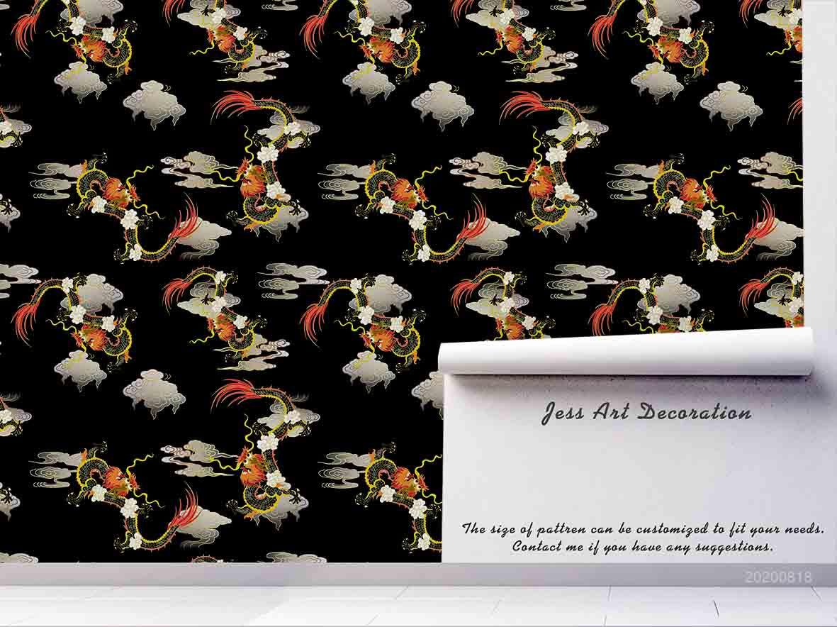 3D Vintage Ancient Dragon Pattern Wall Mural Wallpaper LXL 1160- Jess Art Decoration