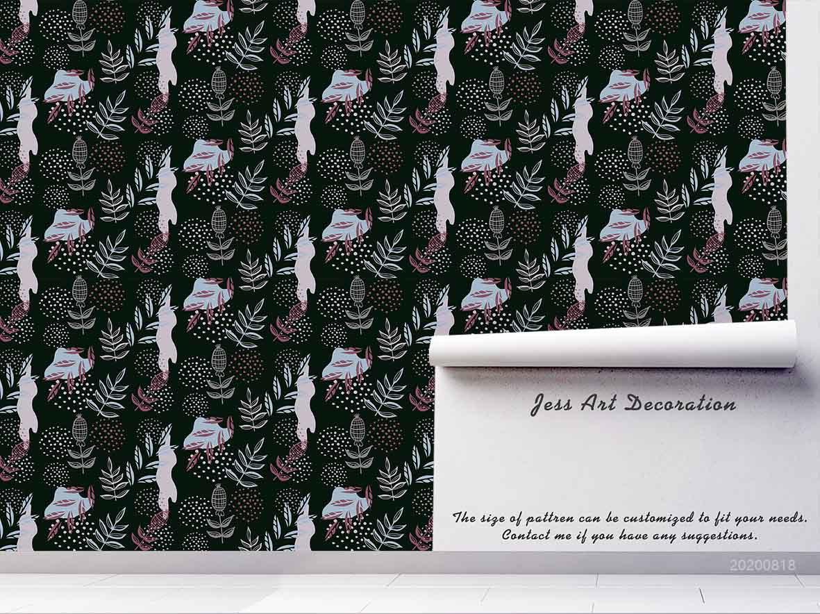 3D Vintage Plant Pattern Wall Mural Wallpaper LXL 1176- Jess Art Decoration