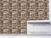 3D Vintage Letter Pattern Wall Mural Wallpaper LXL 1140- Jess Art Decoration