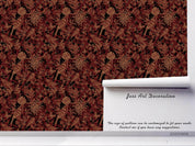 Vintage Bird Red Floral Leaves Plant Pattern Wall Mural Wallpaper LXL- Jess Art Decoration