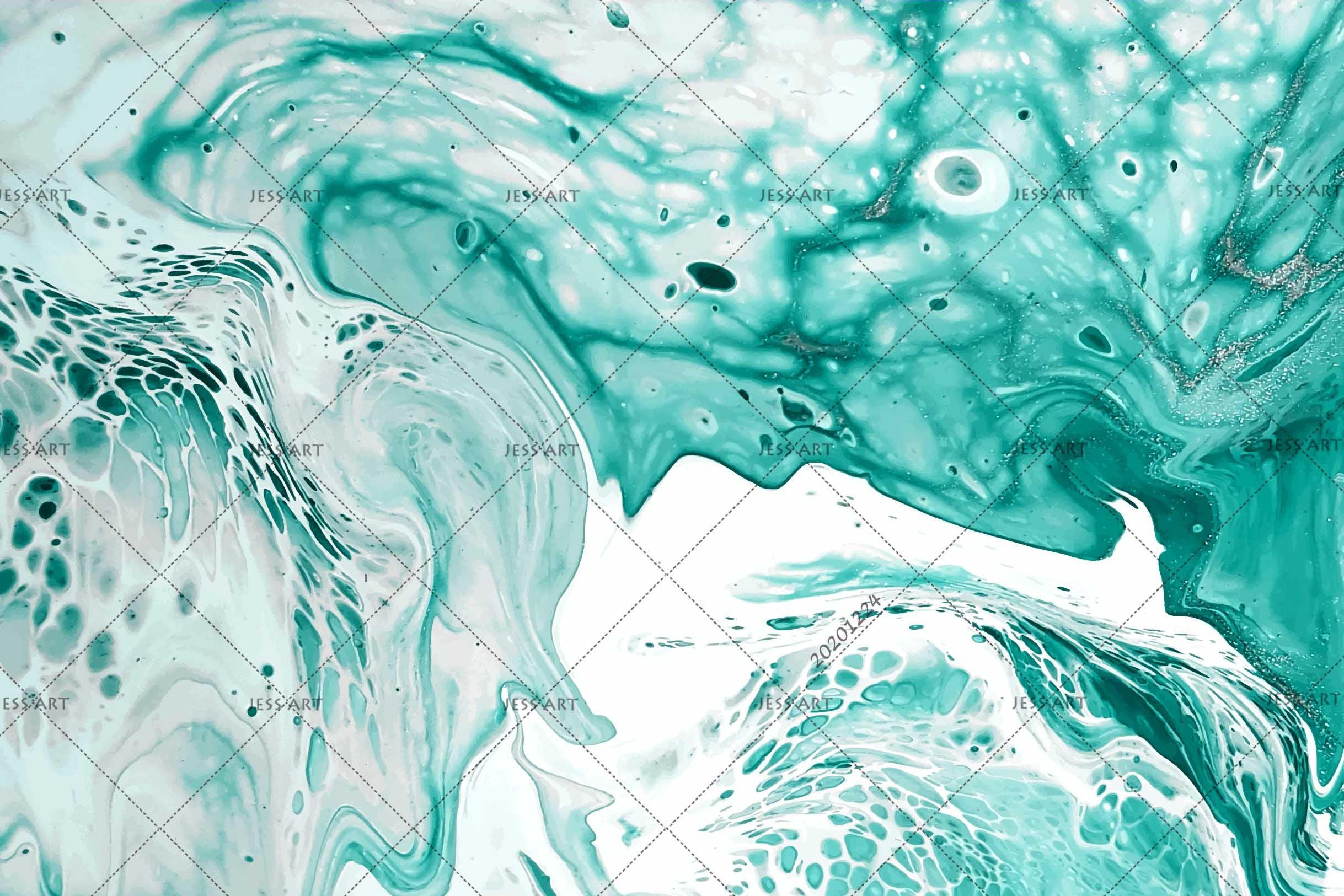 3D Watercolor Green Marble Pattern Wall Mural Wallpaper LQH 208- Jess Art Decoration