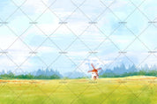 3D Watercolor Farm Landscape Mural Wallpaper WJ 9478- Jess Art Decoration