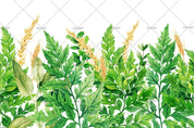 3D Vintage Watercolour Floral Leaves Pattern Wall Mural Wallpaper WJ 6295- Jess Art Decoration